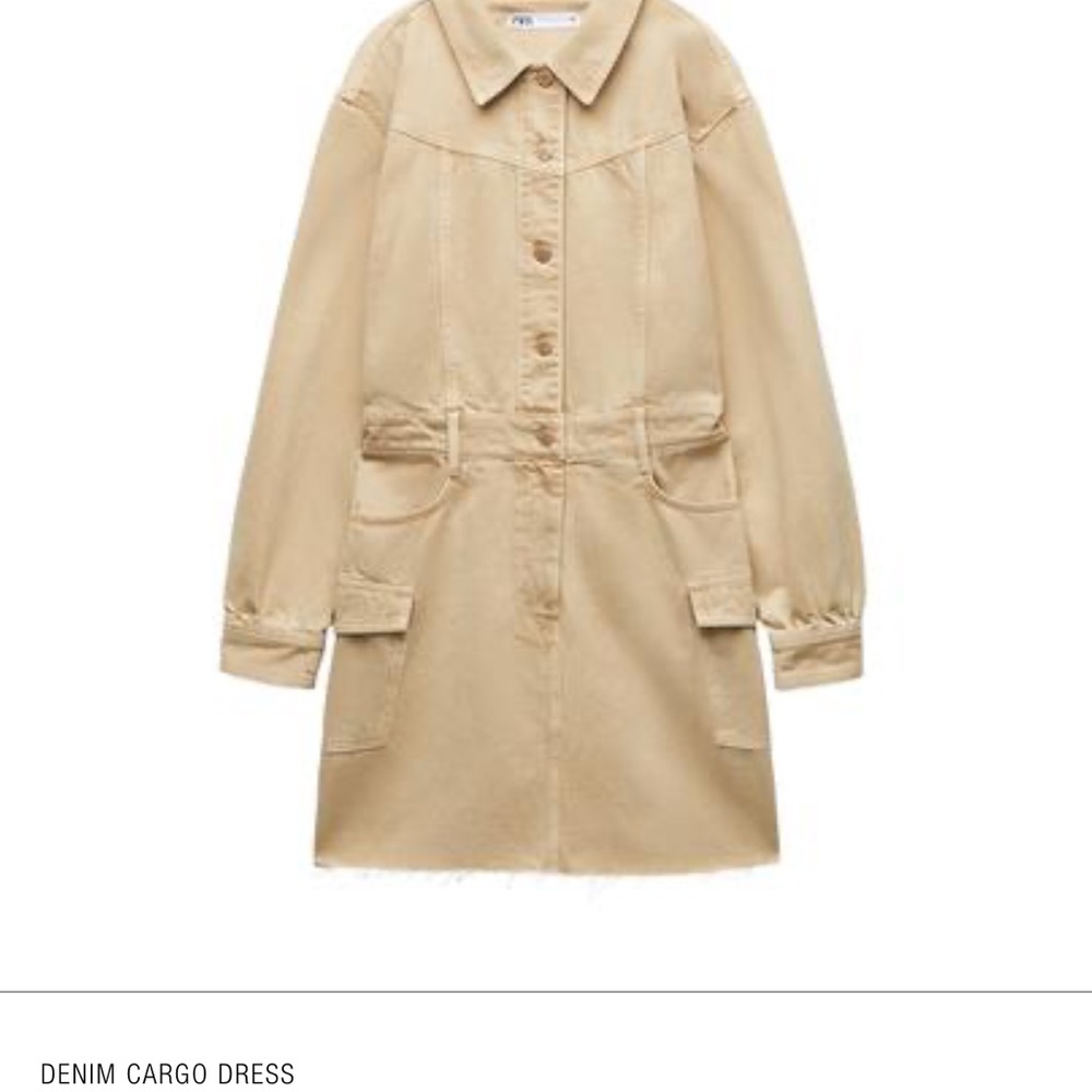 Zara denim utility mini dress